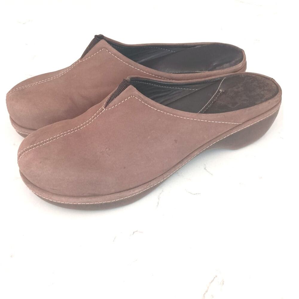Modellista taupe leather clog/mules sz 10 W comfort boho earthy minimalist